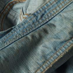 Pre Owned Dolce & Gabbana Blue Washed Denim Button Front Jacket S