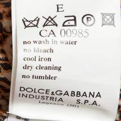 Pre Owned Dolce & Gabbana Beige Linen Frayed Detail Long Coat L