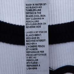Pre Owned Dolce & Gabbana White Cotton Knit Contrast Detail Tank Top M
