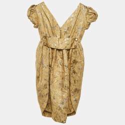 Pre Owned Dolce & Gabbana Bold Brocade Corset Mini Dress S