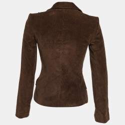 Pre Owned Dolce & Gabbana Brown Corduroy Double Breasted Jacket S