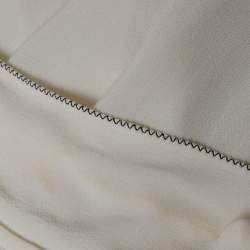 Pre Owned Dolce & Gabbana White Chiffon Ruffled Blouse L