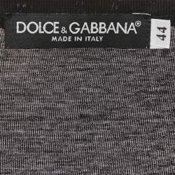 Pre Owned Dolce & Gabbana Black Stretch Cotton Pintuck Tank Top M