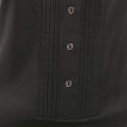 Pre Owned Dolce & Gabbana Black Stretch Cotton Pintuck Tank Top M