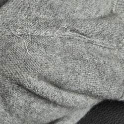 Pre Owned Dolce & Gabbana Grey Wool Knit Hooded Sweater Dress S