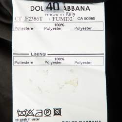 Pre Owned Dolce & Gabbana Black Satin Double Breasted Jacket S