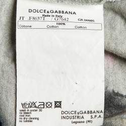 Pre Owned Dolce & Gabbana Grey Hand Painted Cotton Knit Limited Edition Tank Top S