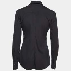 Pre Owned Dolce & Gabbana Black Cotton Button Front S