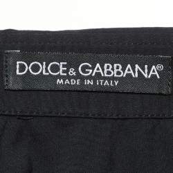 Pre Owned Dolce & Gabbana Black Cotton Button Front S