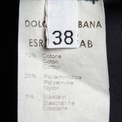 Pre Owned Dolce & Gabbana Black Cotton Button Front S