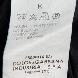 Pre Owned Dolce & Gabbana Black Cotton Button Front S