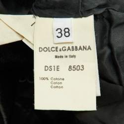 Pre Owned Dolce & Gabbana Blue Denim Button Front Cropped Jacket S