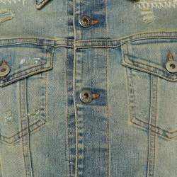 Pre Owned Dolce & Gabbana Light Blue Denim Button Front Jacket S