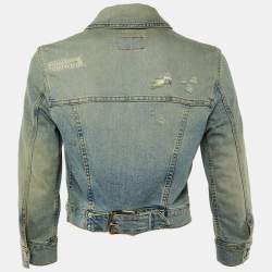 Pre Owned Dolce & Gabbana Light Blue Denim Button Front Jacket S