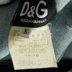 Pre Owned Dolce & Gabbana Light Blue Denim Button Front Jacket S