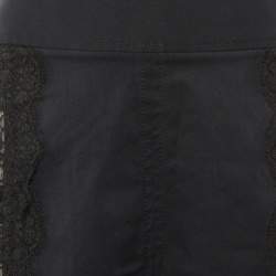 Pre Owned Dolce & Gabbana Black Lace Strapless Corset Dress M