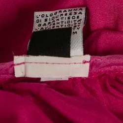 Pre Owned Dolce & Gabbana Pink Satin Ruched Halter Neck top XS