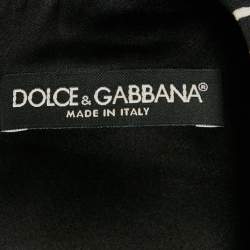 Pre Owned Dolce & Gabbana Black Children's Drawing Crepe Mini Dress S