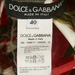 مملوكة مسبقًا Dolce & Gabbana Red Anemoni Print Poplin Midi Dress S