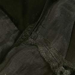 Pre Owned Dolce & Gabbana Black Sequin Detail Velvet Spaghetti Top S