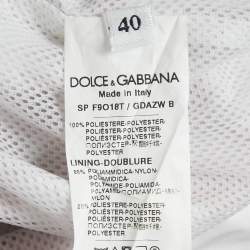 Pre Owned Dolce & Gabbana Pink Majolica Print Synthetic Cady Zip-Up Jacket S