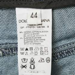 Pre Owned Dolce & Gabbana Blue Faded Denim Skinny Jeans M Waist 30"