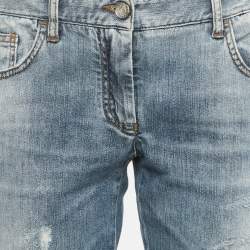 Pre Owned Dolce & Gabbana Blue Faded Denim Skinny Jeans M Waist 30"