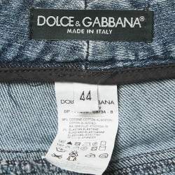 Pre Owned Dolce & Gabbana Blue Faded Denim Skinny Jeans M Waist 30"