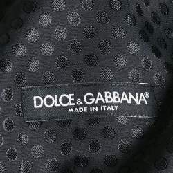 Pre Owned Dolce & Gabbana Navy Blue Wool Formal Vest L