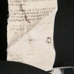 Pre Owned Dolce & Gabbana Black Silk Frill Detail Sheer Blouse M