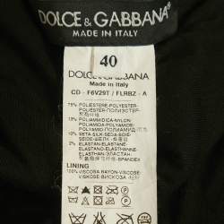 Pre Owned Dolce & Gabbana Black Sequin Mesh Sleeveless Short Dress S