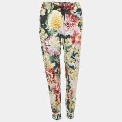 مملوكة مسبقًا Dolce & Gabbana Multicolor Floral Print Crepe La Modaé Bellezza Pants S
