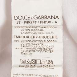 Pre Owned Dolce & Gabbana White Boycott Logo Print Cotton T-Shirt S