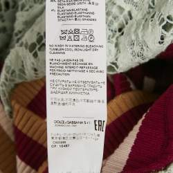 Pre Owned Dolce & Gabbana Multicolor Lace Sheer Oversized S