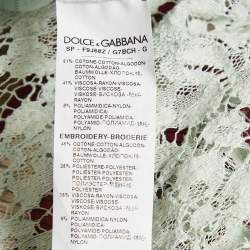 Pre Owned Dolce & Gabbana Multicolor Lace Sheer Oversized S