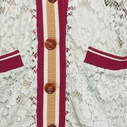 Pre Owned Dolce & Gabbana Multicolor Lace Sheer Oversized S