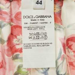 Pre Owned Dolce & Gabbana Multicolor Printed Silk Mini Skirt M