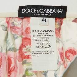 Pre Owned Dolce & Gabbana Multicolor Printed Silk Mini Skirt M