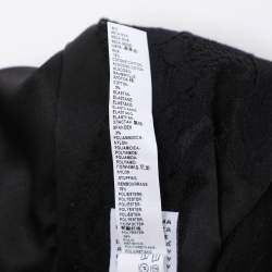 Pre Owned Dolce & Gabbana Black Satin Lace Bodysuit M