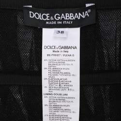 Pre Owned Dolce & Gabbana Black Tulle Top S