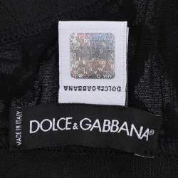 Pre Owned Dolce & Gabbana Black Lace Triangle Crop Top XS