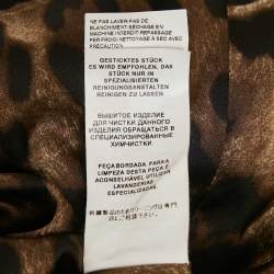 Pre Owned Dolce & Gabbana Green Crepe Bejeweled Buttons Flounce Dress S