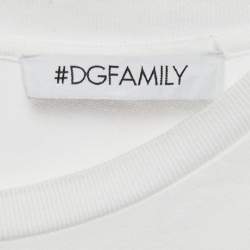 Pre Owned Dolce & Gabbana White Applique Cotton T-Shirt L