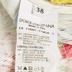 Pre Owned Dolce & Gabbana Multicolor Printed Jacquard Shorts S