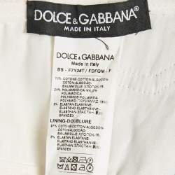 Pre Owned Dolce & Gabbana Blue Denim Bustier Top S