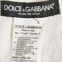 Pre Owned Dolce & Gabbana Blue Denim Bustier Top S