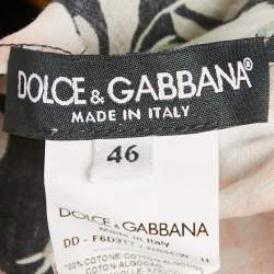 Pre Owned Dolce & Gabbana Multicolor Floral Print Cotton Tiered Midi Dress L