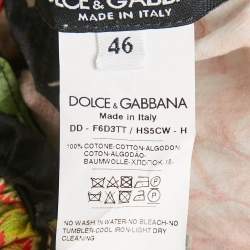 Pre Owned Dolce & Gabbana Multicolor Floral Print Cotton Tiered Midi Dress L