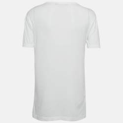 Pre Owned Dolce & Gabbana White I Have A Beautiful Life Print Cotton T-Shirt XS 