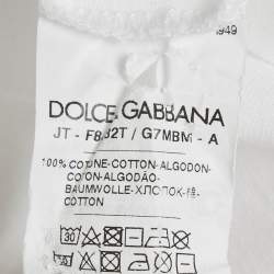 Pre Owned Dolce & Gabbana White I Have A Beautiful Life Print Cotton T-Shirt XS 